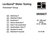 Lovibond Alkalinity P Minikit Manual De Instrucciones