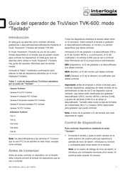 Interlogix TruVision TVK-600 Guía Del Operador