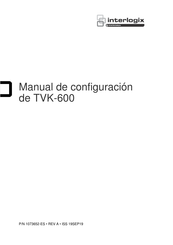 Interlogix TruVision TVK-600 Manual De Configuración