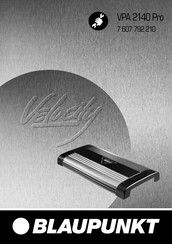 Blaupunkt Velocity VPA 2140 Pro Manual Del Usuario