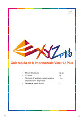 Exyz printing da Vinci 1.1 Plus Guía Rápida