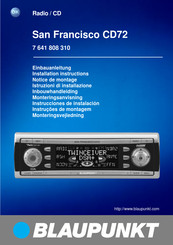 Blaupunkt San Francisco CD72 Instrucciones De Instalación