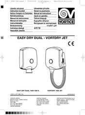 Vortice EASY DRY DUAL 1300 A Manual De Instrucciones