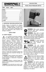 Enerpac PSCK9 Hoja De Instrucciones