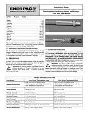 Enerpac Thermoplastic 1500 Serie Hoja De Instrucciones