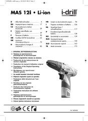 I-DRILL MAS 12i Manual De Instrucciones