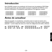 Philips DVDR1000/001 Guía De Actualización Del Firmware