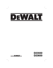 DeWalt D23550 Traducido De Las Instrucciones Originales