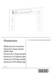 GEZE Powerturn Serie Instrucciones De Montaje Y Mantenimiento