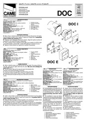 CAME R Serie Manual De Instrucciones