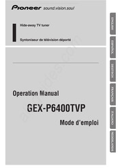 Pioneer GEX-P6400TVP Manual De Operación