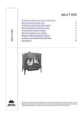Jøtul F 600 Instrucciones Para Instalación
