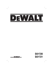 DeWalt D21720 Manual Del Usuario