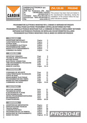 Cardin Elettronica PRG304 Manual De Instrucciones