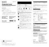 Sony VPLL-2075 Manual De Instrucciones