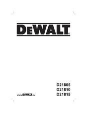 DeWalt D21810 Manual Del Usuario