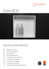 ESS Container Solid BOX Consejo Para La Instalación