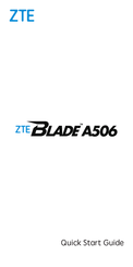 ZTE BLADE A506 Guia De Inicio Rapido