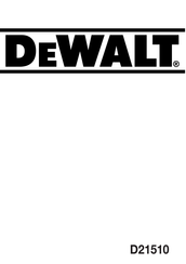 DeWalt D21510 Manual Del Usuario