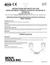 SIOUX IW75AP-8H Instrucciones Y Lista De Piezas