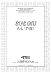Gessi SU&GIU 17431 Manual Del Usuario