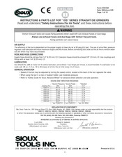 SIOUX 1DS132 Instrucciones Y Lista De Piezas