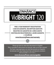 ENHANCE VidBRIGHT 120 Guia De Inicio Rapido