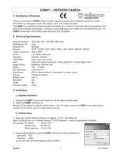 Velleman CAMIP1 Manual De Instrucciones