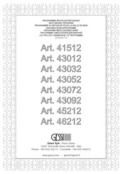 Gessi 45212 Manual Del Usuario