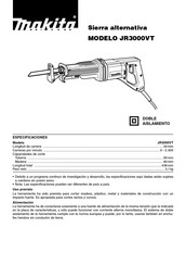 Makita JR3000VT Manual Del Usuario