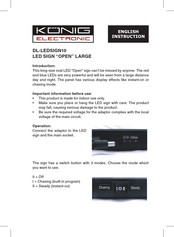 König Electronic DL-LEDSIGN10 Manual De Instrucciones