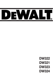 DeWalt DW321 Manual De Instrucciones