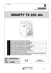 CEMONT SMARTY TX 220 Alu Instrucciones De Seguridad, Empleo Y Mantenimiento