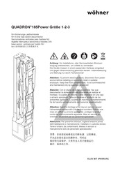 Wöhner QUADRON 185Power 1 Manual De Instrucciones