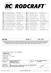 RODCRAFT RC7166 Manual De Instrucciones