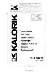 Kalorik KA HD 4000 DC Manual De Instrucciones