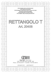 Gessi RETTANGOLO T 20408 Manual De Instrucciones