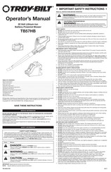 Troy-Bilt TB57HB Manual Del Operador