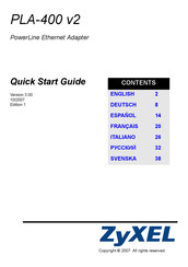 Zyxel PowerLine PLA-400 v2 Guia De Inicio Rapido