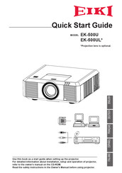 Eiki EK-500UL Guia De Inicio Rapido