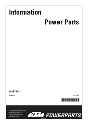 KTM Power Parts 14187K91 Manual Del Usuario