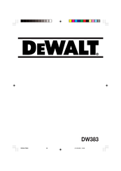 DeWalt DW383 Manual De Instrucciones