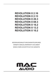 MAC Audio REVOLUTION X 2.13 Manual Del Propietário