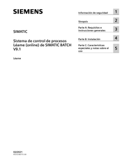 Siemens SIMATIC BATCH V9.1 Manual De Instrucciones