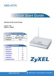 Zyxel NBG-417N Guia De Inicio Rapido