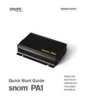 Snom PA1 Manual Del Usuario