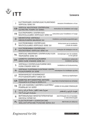 ITT Lowara SVI Serie Instrucciones De Instalacion Y Modo De Empleo