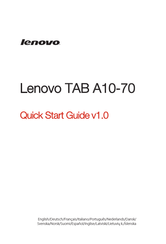 Lenovo TAB A10-70 Guia De Inicio Rapido