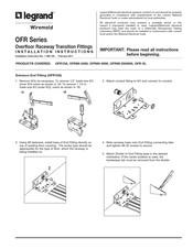 LEGRAND Wiremold OFR Serie Instrucciones De Instalación
