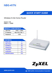 Zyxel NBG-417N Guia De Inicio Rapido